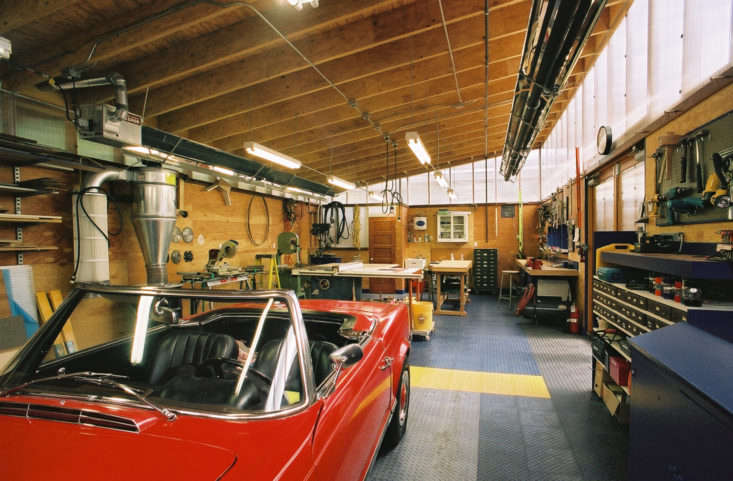 Harrison Architects out of Seattle designed this industrial salvage chic garage