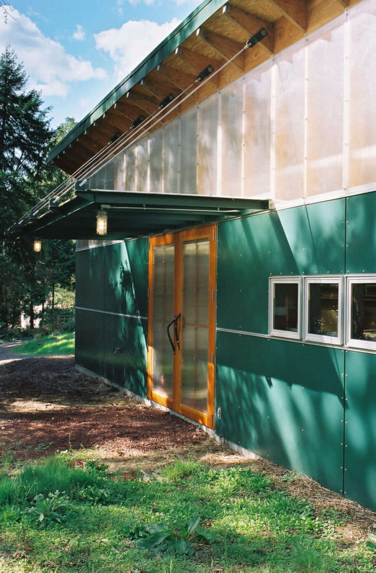 Harrison Architects out of Seattle designed this industrial salvage chic garage