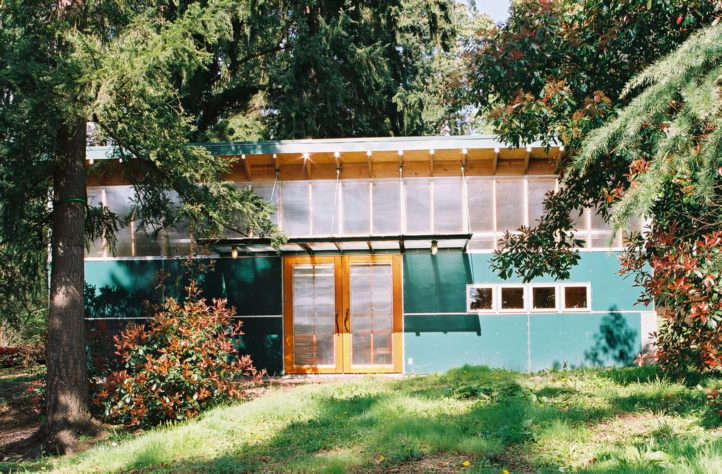 Harrison Architects out of Seattle designed this industrial salvage chic garage