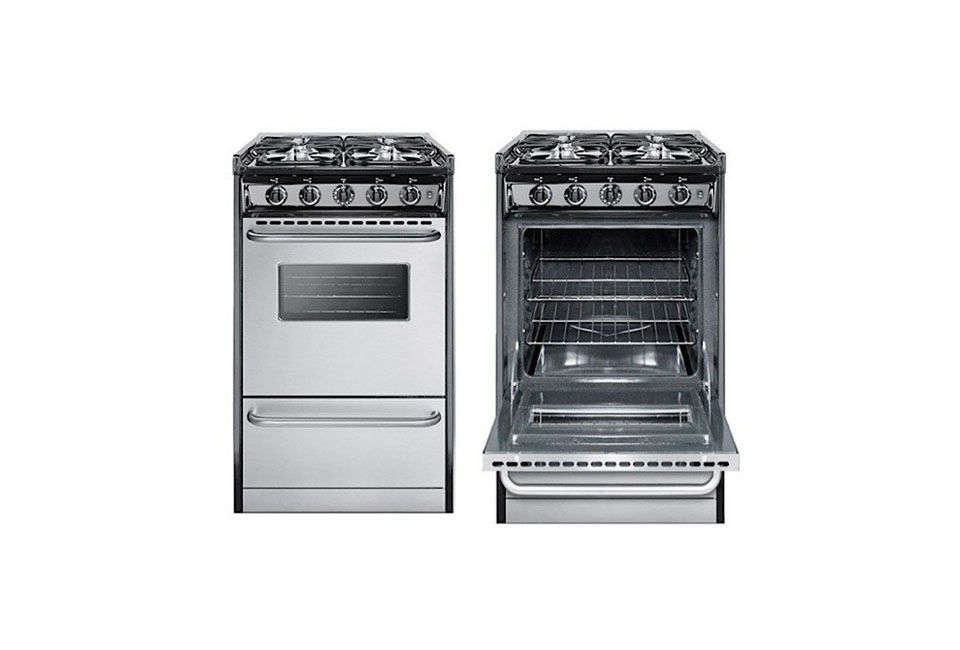 Summit Professional Series 20-Inch Slide-In Gas Range Compact Appliances Apartment Size Stove