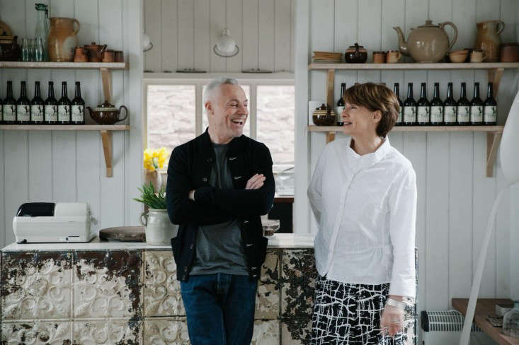 Mark and Sally Bailey take a moment in the Tin Tabernacle Tearoom.