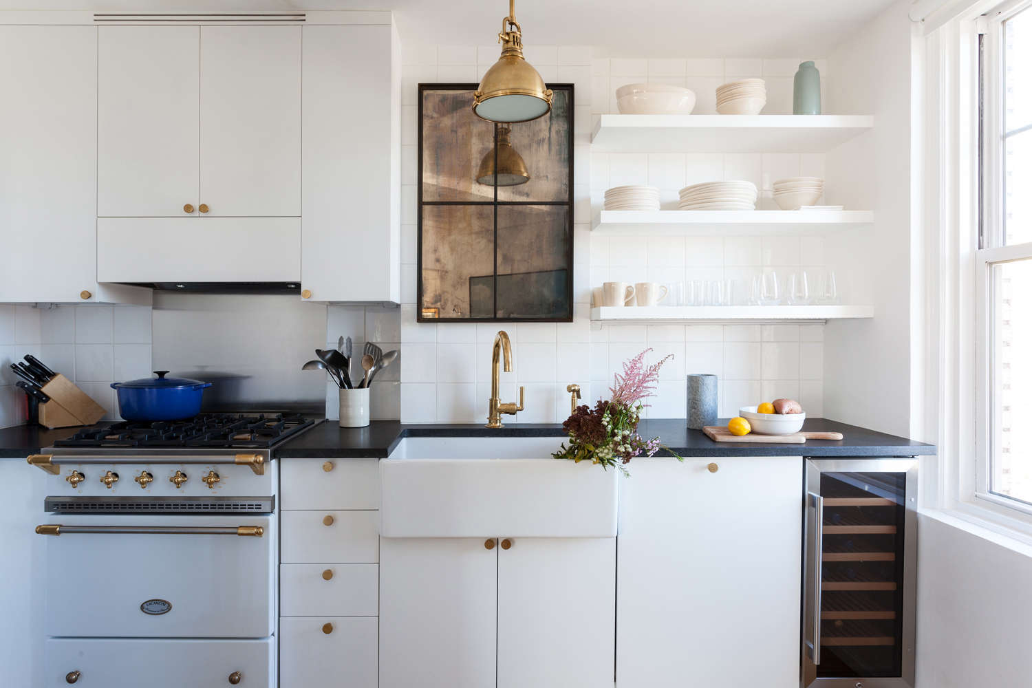 Seth Meyers and Alexi Ashe's compact New York kitchen remodeled by Ashe + Leandro, photo by Fran Parente | Remodelista