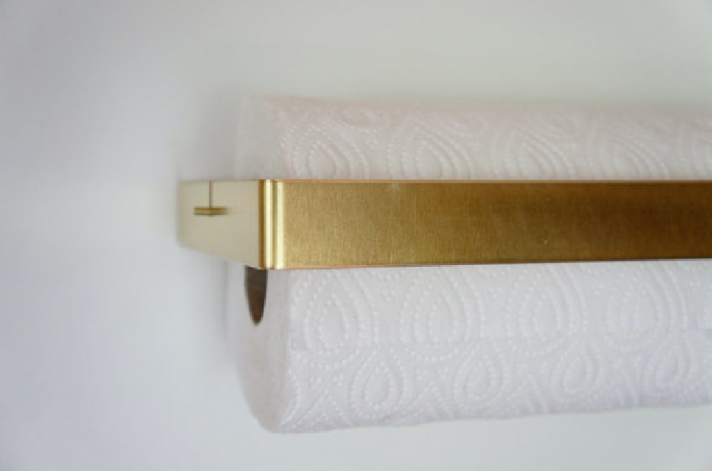 An Ingenious Brass Paper Towel Holder from Germany, Glam Edition The
