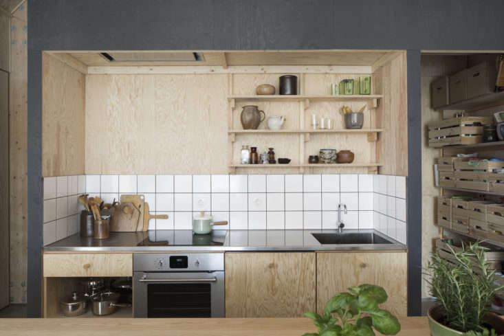 House for Mother Plywood Open Shelves Kitchen Forstberg Ling