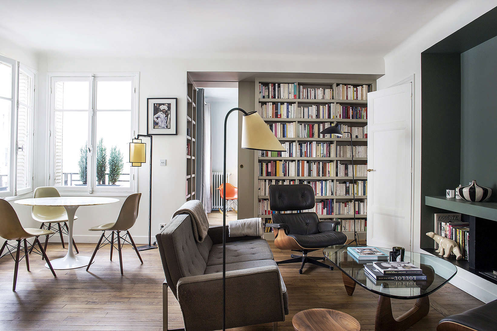 Modern Small Apartment Combination Living and DIning Room Paris By Philippe Harden