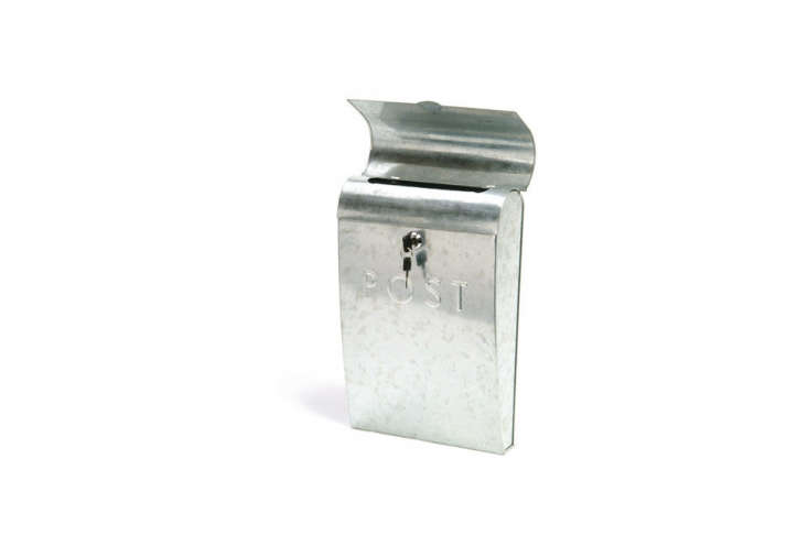 Garden Trading Post Box with Lock in Galvanised Steel