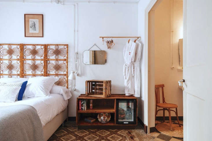 The open wardrobe trend isn’t just restricted to modern hotels; an exposed clothes rail looks just as apropos in a rustic room at Casa Telmo in Menorca, Spain.