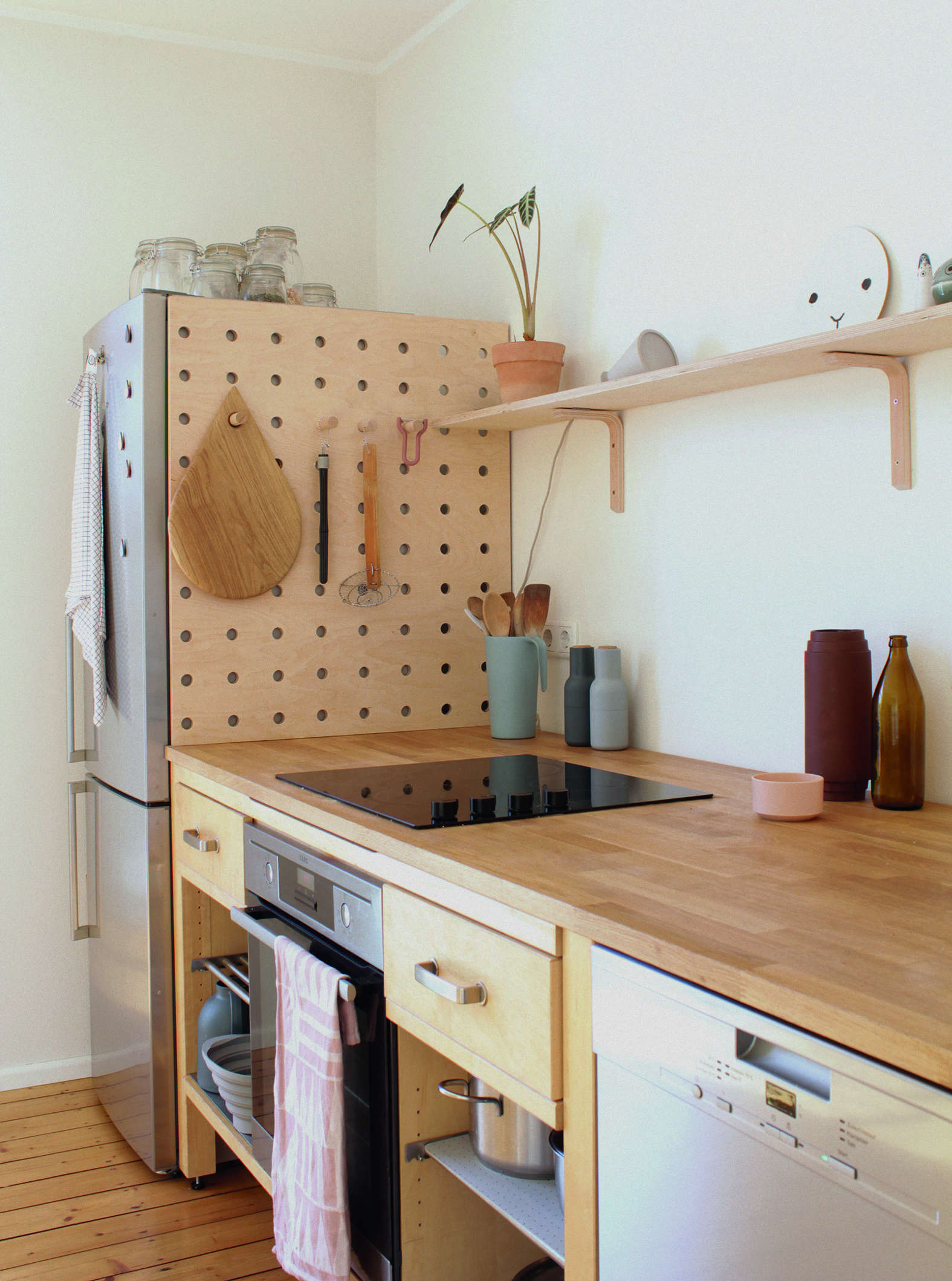 Hang a Pegboard for Easy Access to Kitchen Utensils