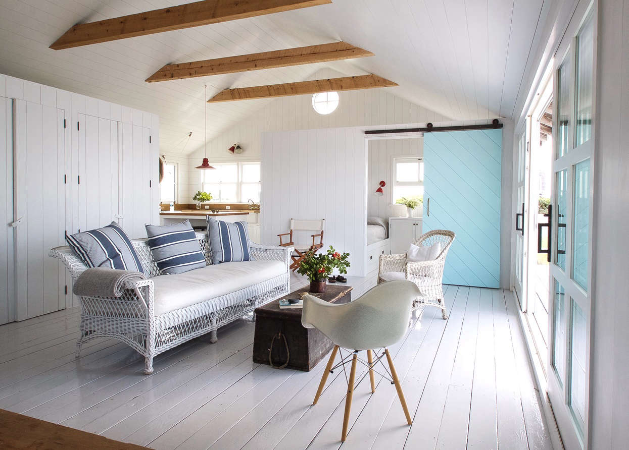 Living Room in Falmouth Beach Cottage