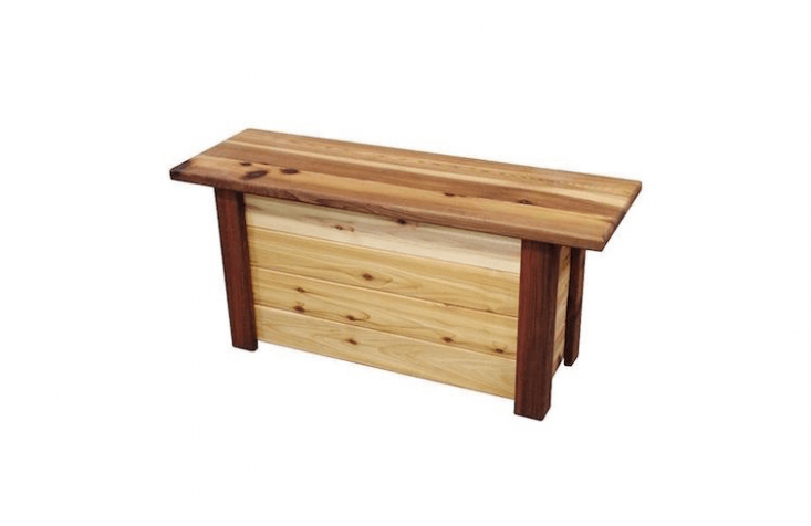 wood storage bench at wayfair