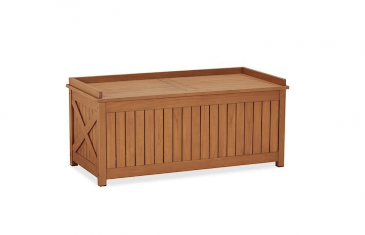 outdoor storage bench from Pottery Barn