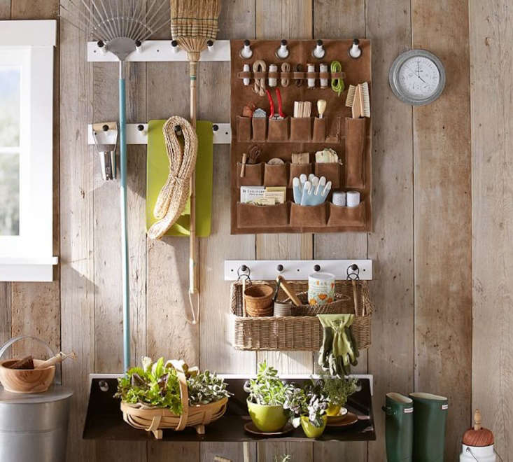 tool rack wall mounted from Gardenista