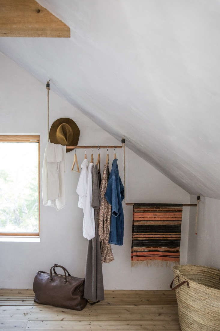 DIY Clothes Rack Closet in Soot House by Anthony Esteves, Photo by Greta Rybus