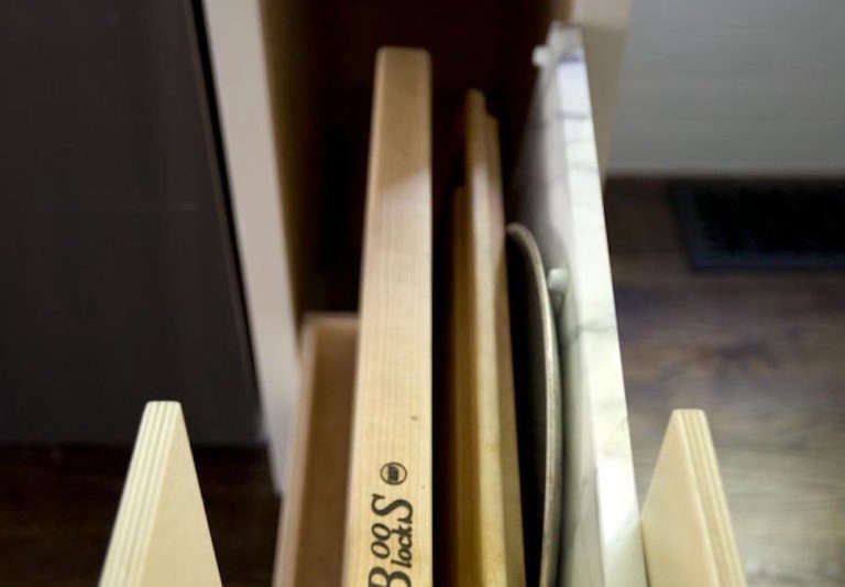 kitchen storage cutting board drawer