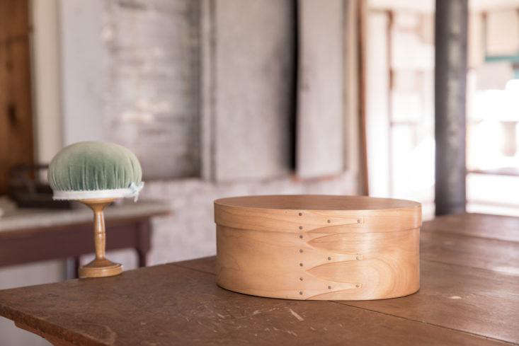 Sewing Box and Pin Cushion at Canterbury Shaker VIllage, Photo by Erin Little