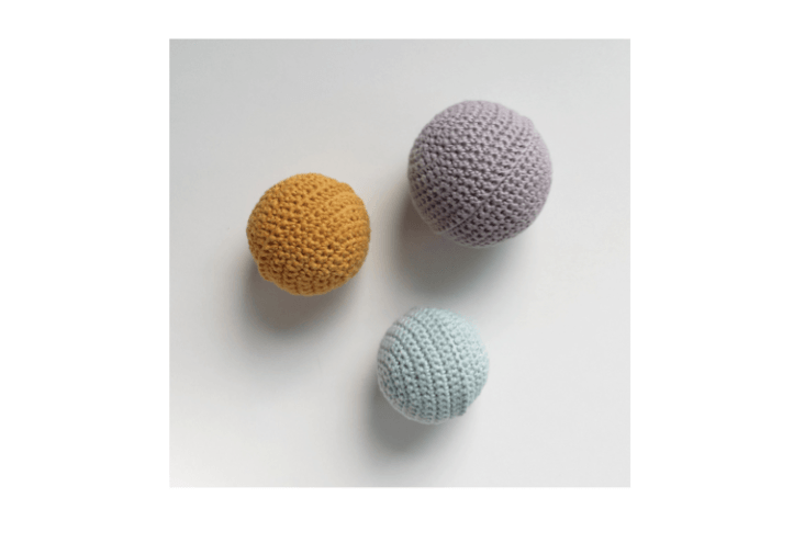 crocheted baby ball my mini studio