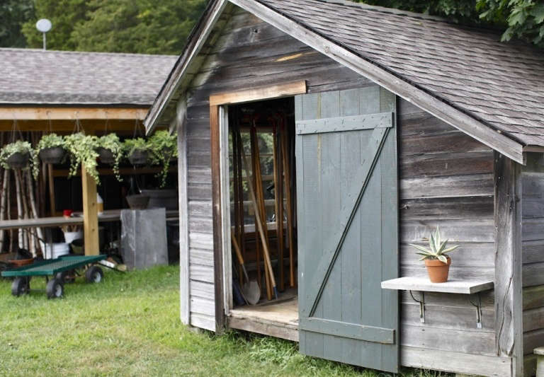 wooden garden potting shed by Christine Chitnis