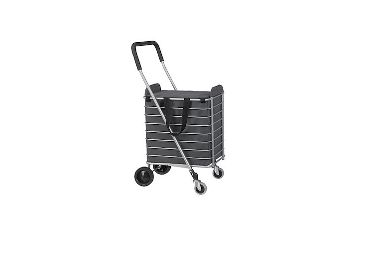 folding shopping cart with insulated bag at Crate & Barrel