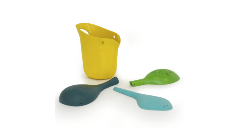 Modern kids eco friendly plastic bucket yellow biobu