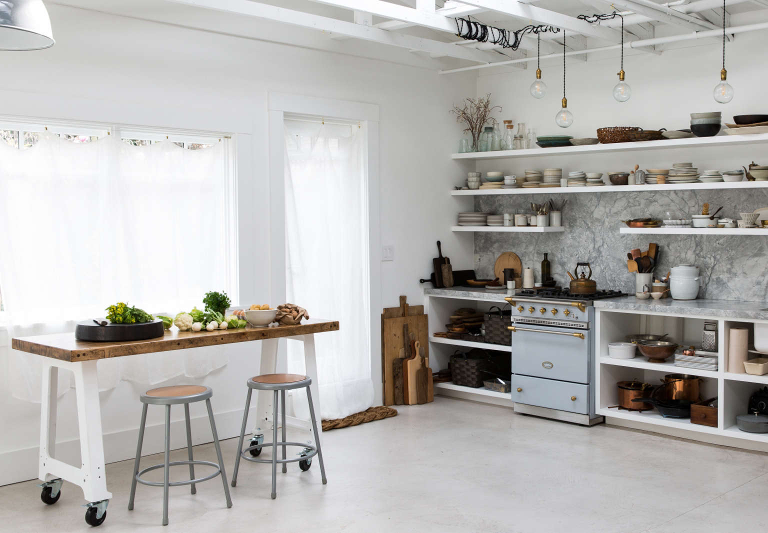 Kitchen with Worktable in Erin Scott Photo Studio