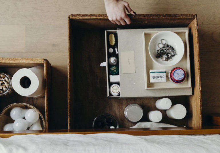 Annie Quigley's Vintage Wooden Underbed Storage Boxes, Photo by Mel Walbridge, Cover Image Cropped