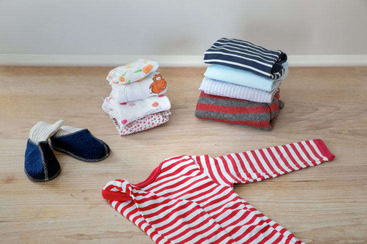 organize hand me downs folding clothes