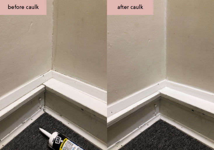 Sweet Beast Basement Stairway Makeover Caulk