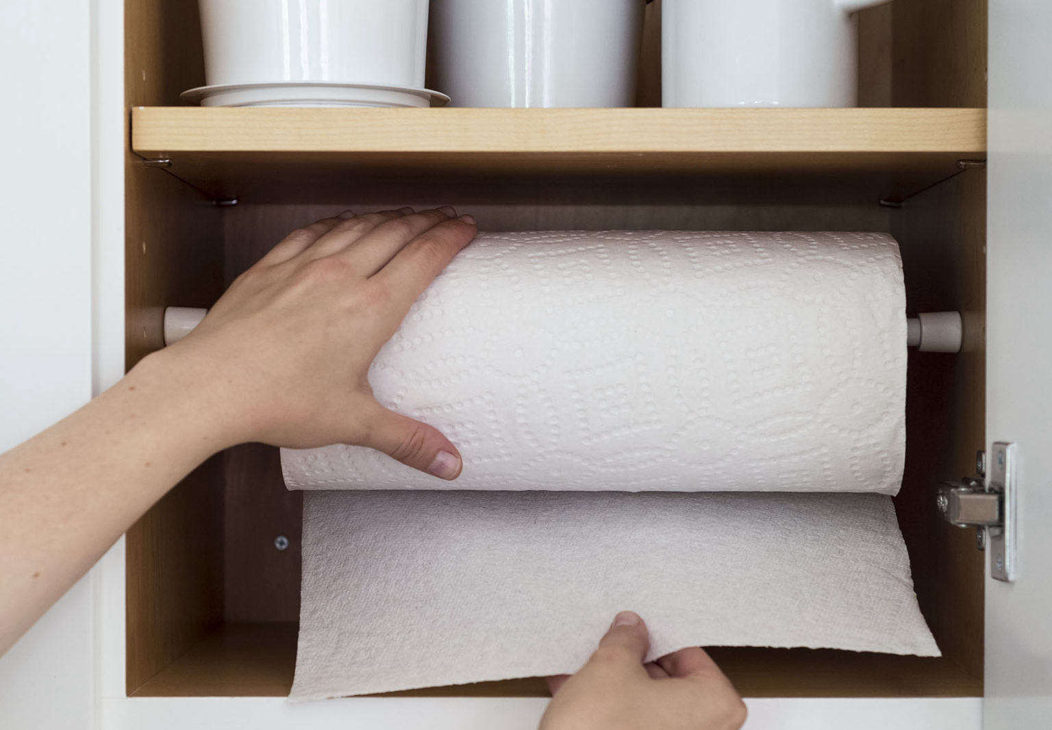 Paper Towel Holder with Reusable Paper Towel Alternative