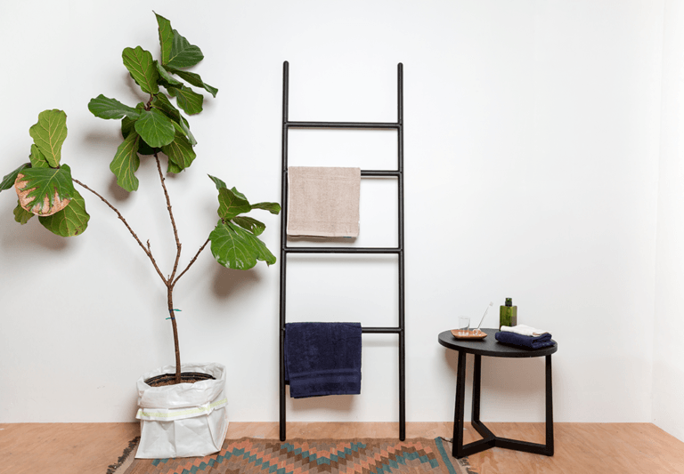 Aalo Ladder Towel Rack and Side Tray Table