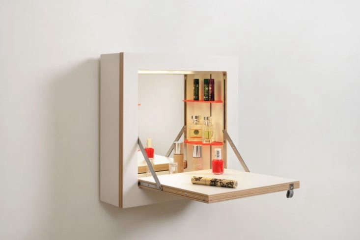 The Flapps system fold-down vanity by Ambivalenz of Berlin.