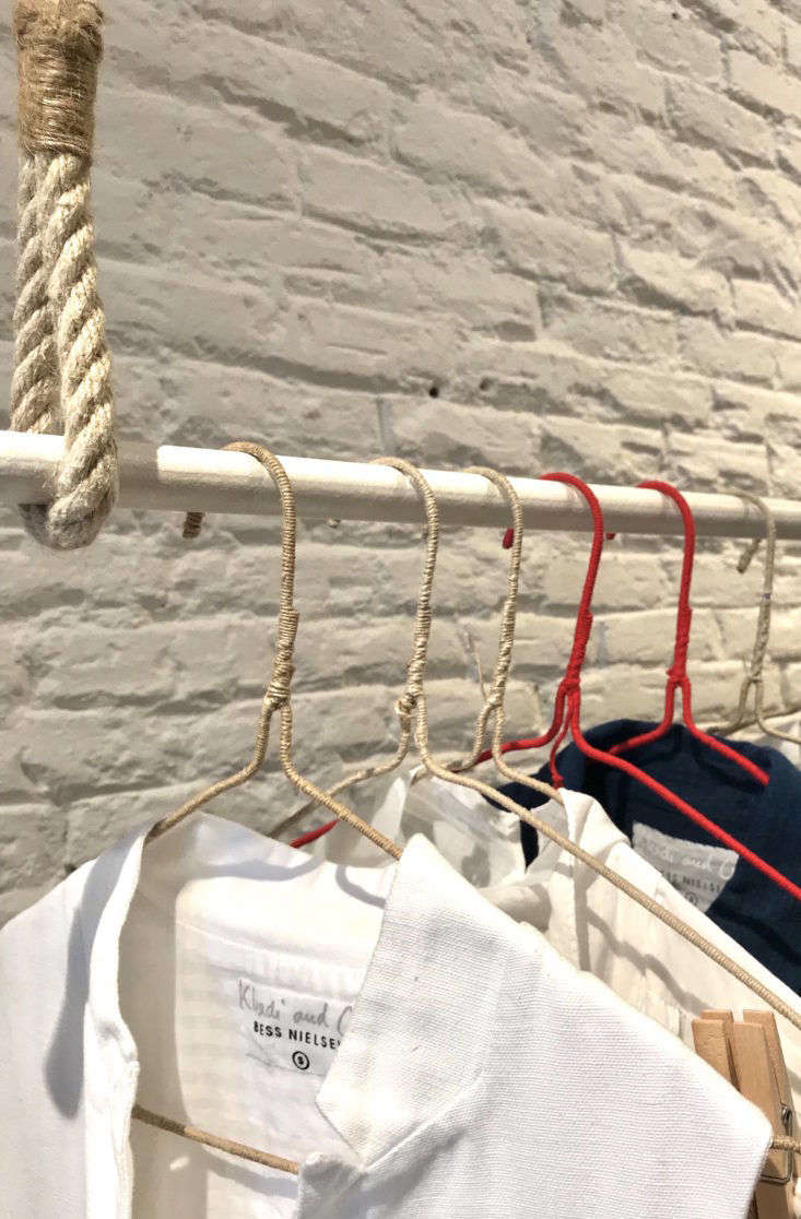 DIY twine-wrapped clothes hangers from Do Design, Madrid.