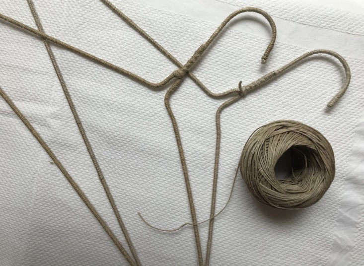 DIY twine-wrapped clothes hangers from Do Design, Madrid.