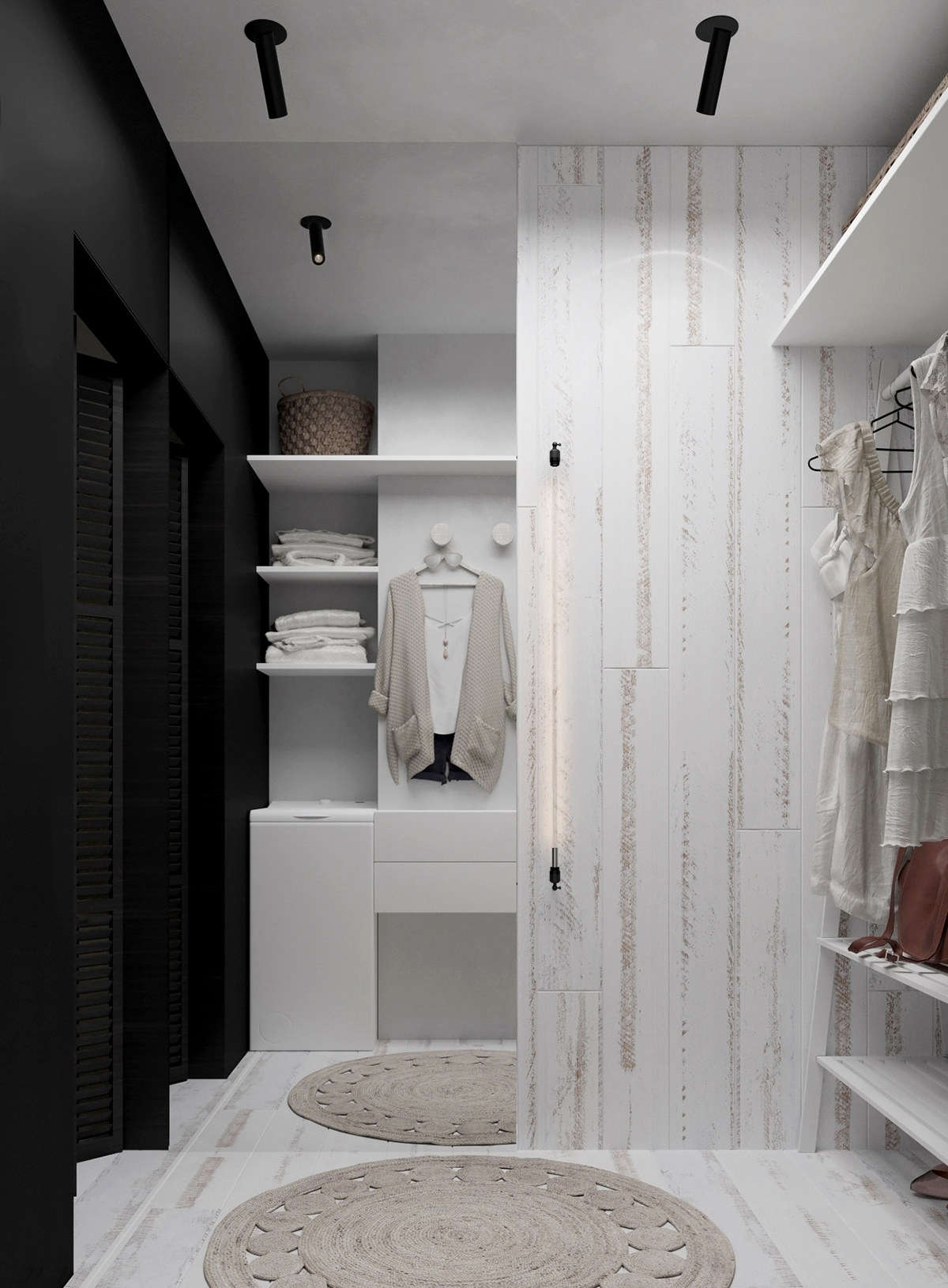 A Glam and Surprisingly Spacious Closet in a Studio Apartment in Odessa