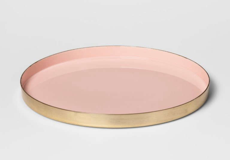 Project 62 Round Enamel Tray in Pink at Target