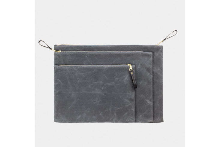 Winter Session Waxed Canvas Zip Folio