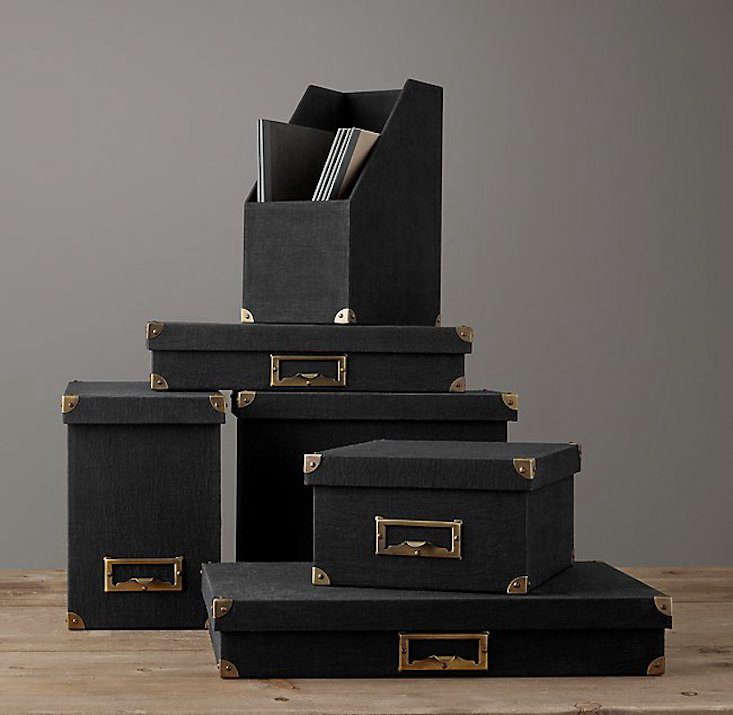 Restoration Hardware Linen Office Storage Accessories