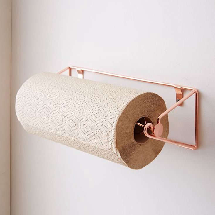 West Elm Copper Wire Kitchen Paper Towel Rack