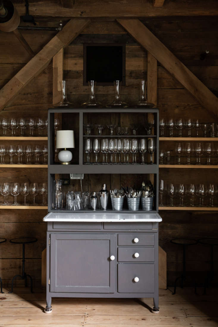 Glassware Hutch at The Lost Kitchen in Maine, Photo by Greta Rybus for Remodelista