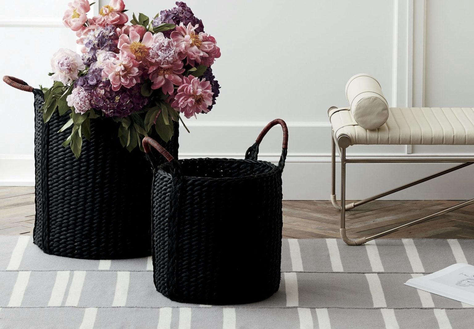 Black deals woven basket