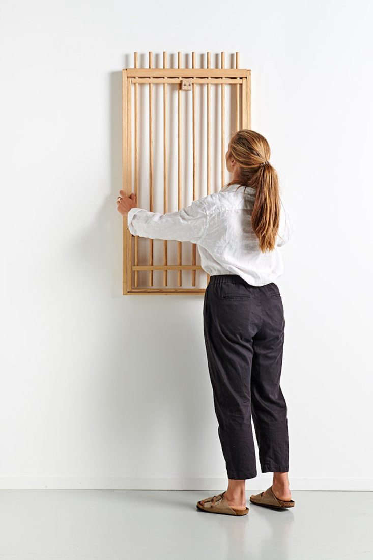 Everyday Clothes Drying Rack from George & Willy, Hanging on Wall