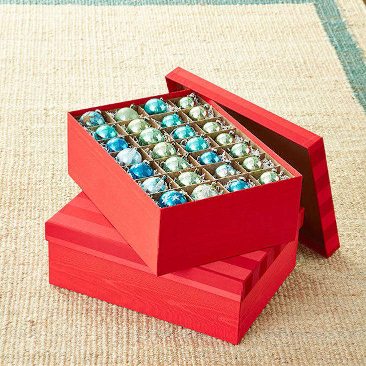 Red Moire Archival Ornament Storage Box