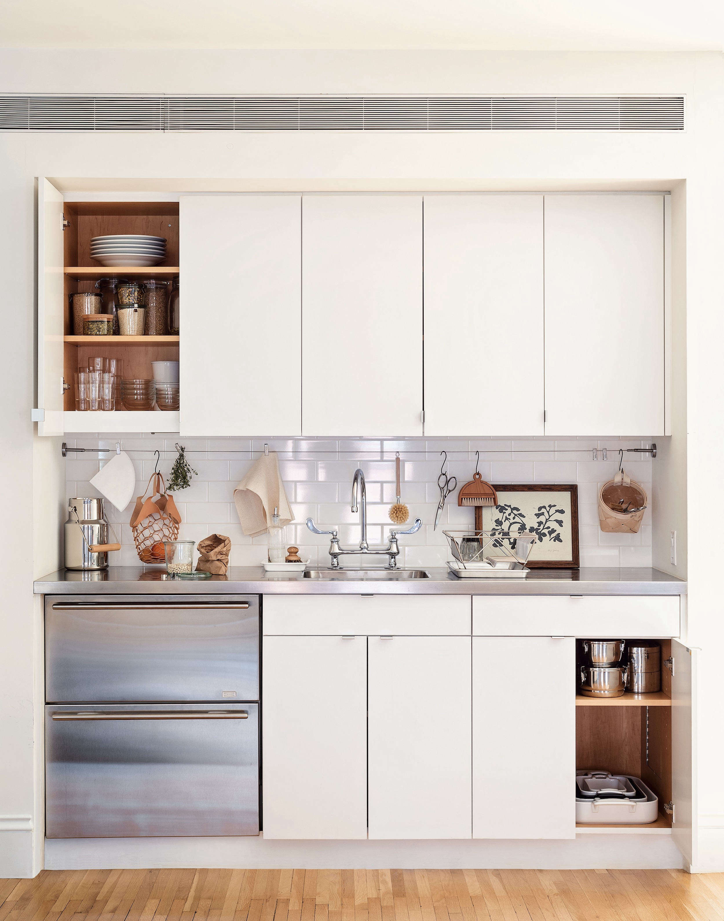 5 Space Saving Ideas To Steal From A Brooklyn Kitchen Ikea Hack Included   Organized Home Book Matthew Williams Kitchenette Ikea Dignitet 