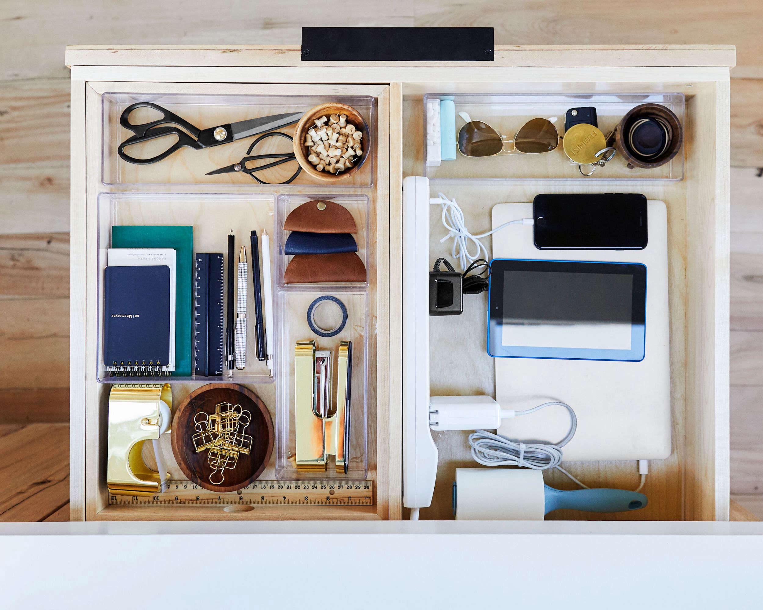 Emily Henderson Mountain House Kitchen Charging Drawer