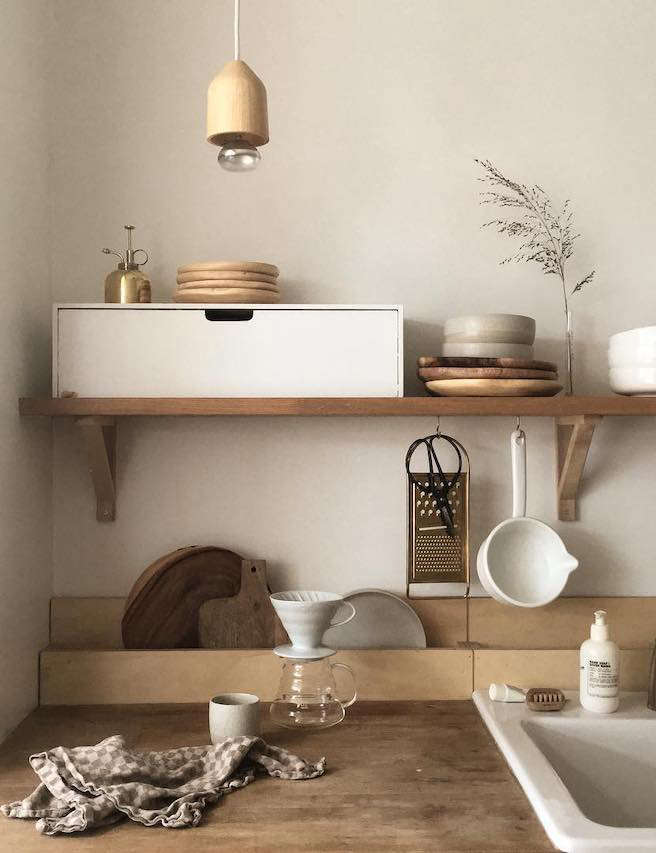 Aha! A Clever Countertop Place for Plates The Organized Home