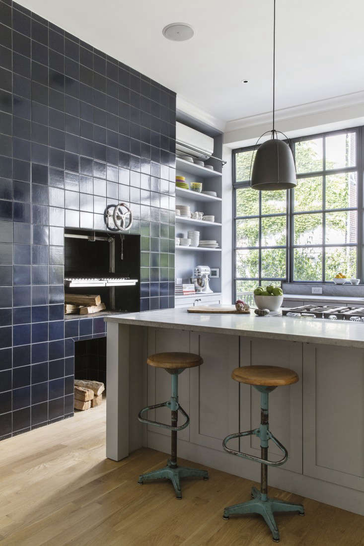 This Brooklyn kitchen, remodeled by architect Elizabeth Roberts, features steel-framed windows and a custom restaurant-style grill. Read more about the project in Steal This Look: An Industrial Kitchen in Brooklyn, Wood-Fired Grill Included. Photography courtesy Ensemble Architecture.